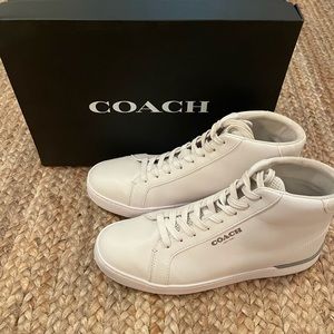 White Coach leather Hightops.
